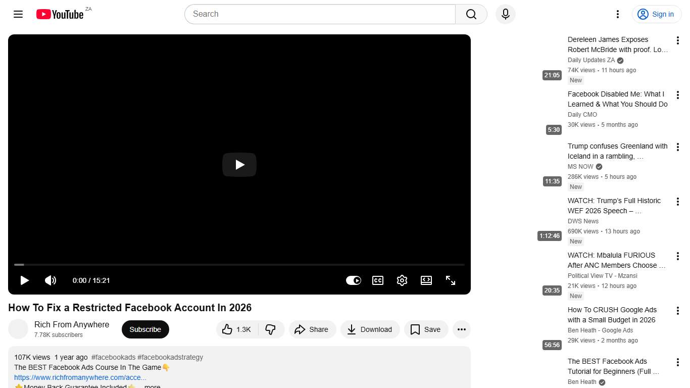 How To Fix a Restricted Facebook Account In 2026 - YouTube